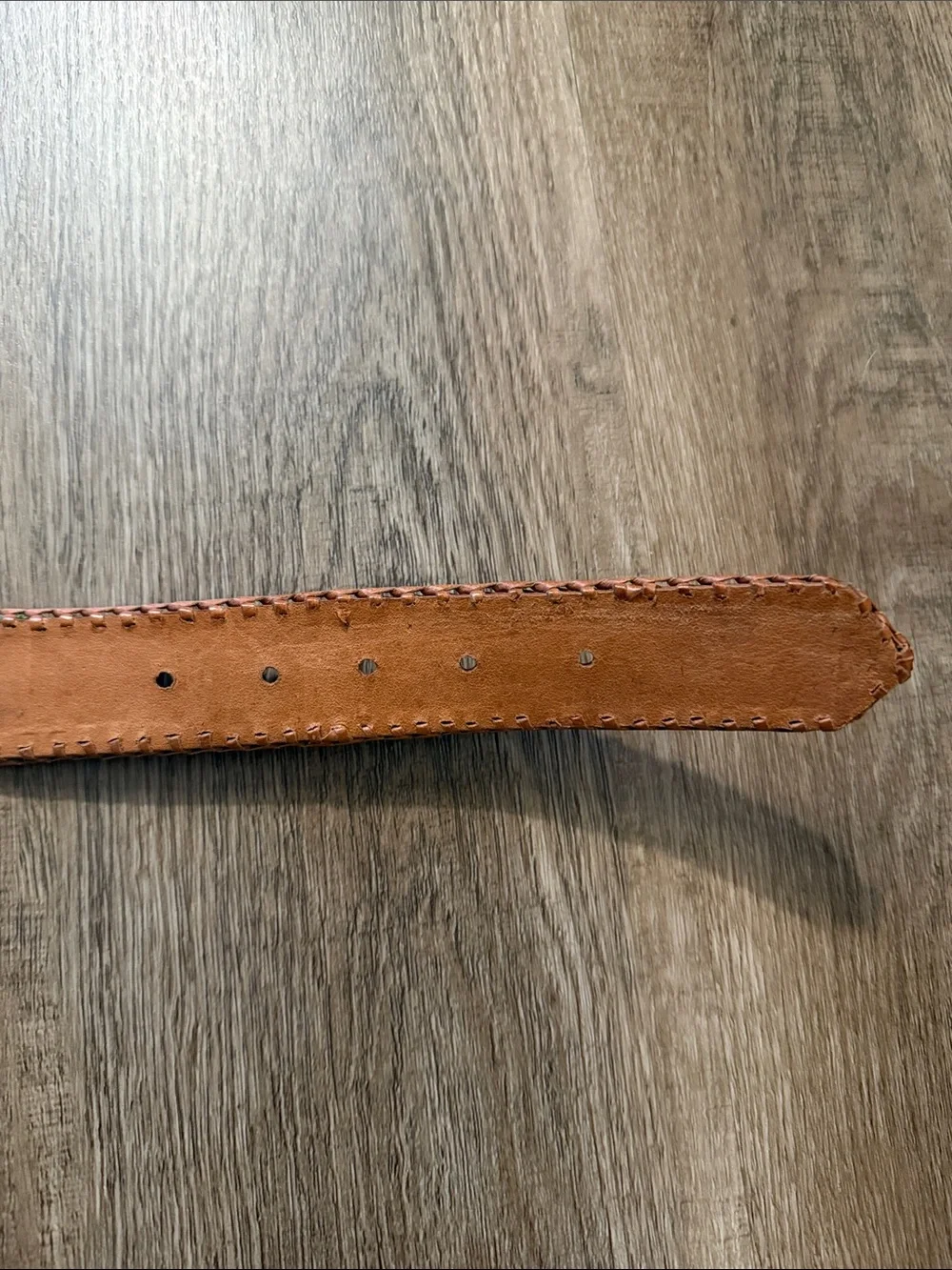 Guatemalan Multicolor Woven Leather Belt Size Medium